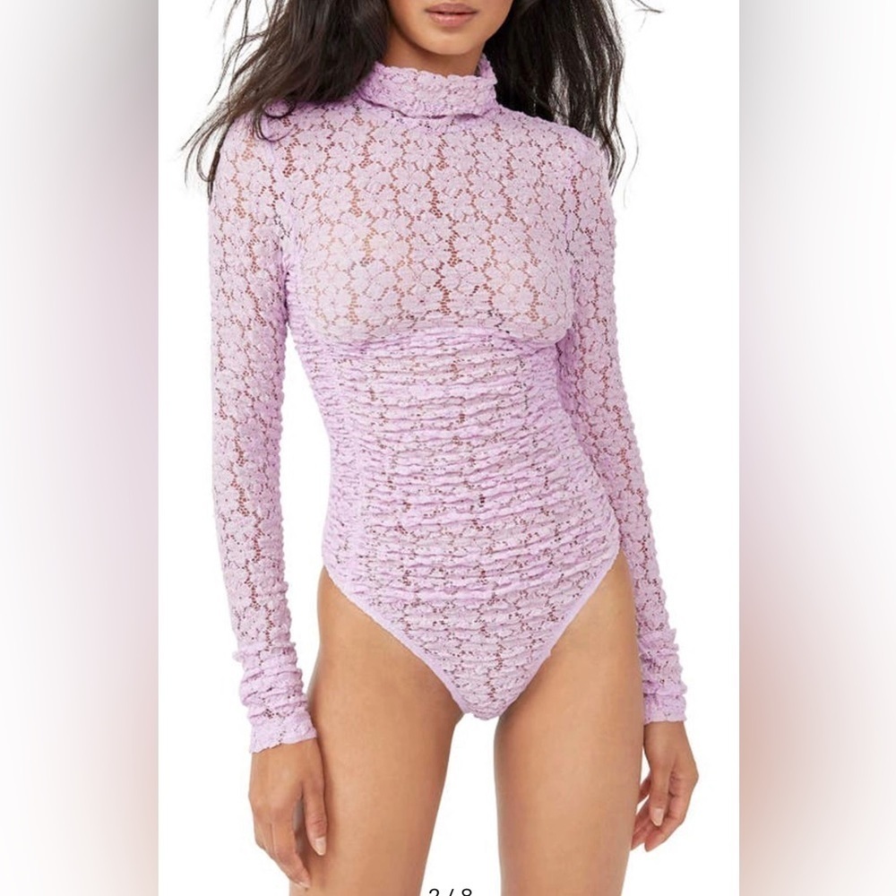 Free People Intimately Day N Night Lace Bodysuit White Size Small